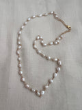 Gold polish pearl chain-Silver Neckpiece-CI-House of Taamara