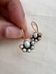Gold polish pearl hangings-Earrings-CI-House of Taamara