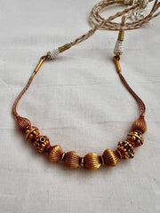 Gold polish vinatge polish beads necklace-Silver Neckpiece-CI-House of Taamara