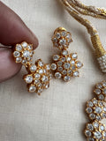 Gold polish zircon necklace, set (MADE TO ORDER)-Silver Neckpiece-CI-House of Taamara