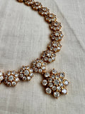 Gold polish zircon necklace, set (MADE TO ORDER)-Silver Neckpiece-CI-House of Taamara