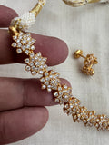 Gold polish zircon necklace set-Silver Neckpiece-CI-House of Taamara