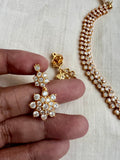 Gold polish zircon necklace set-Silver Neckpiece-CI-House of Taamara