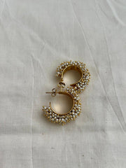 Half loop pearls bunch earrings-Earrings-CI-House of Taamara