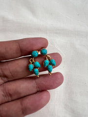 Gold polish turquoise studs