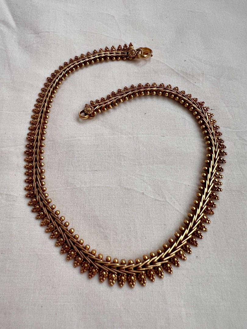 Antique Gold polish necklace