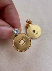 Gold polish zircon studs