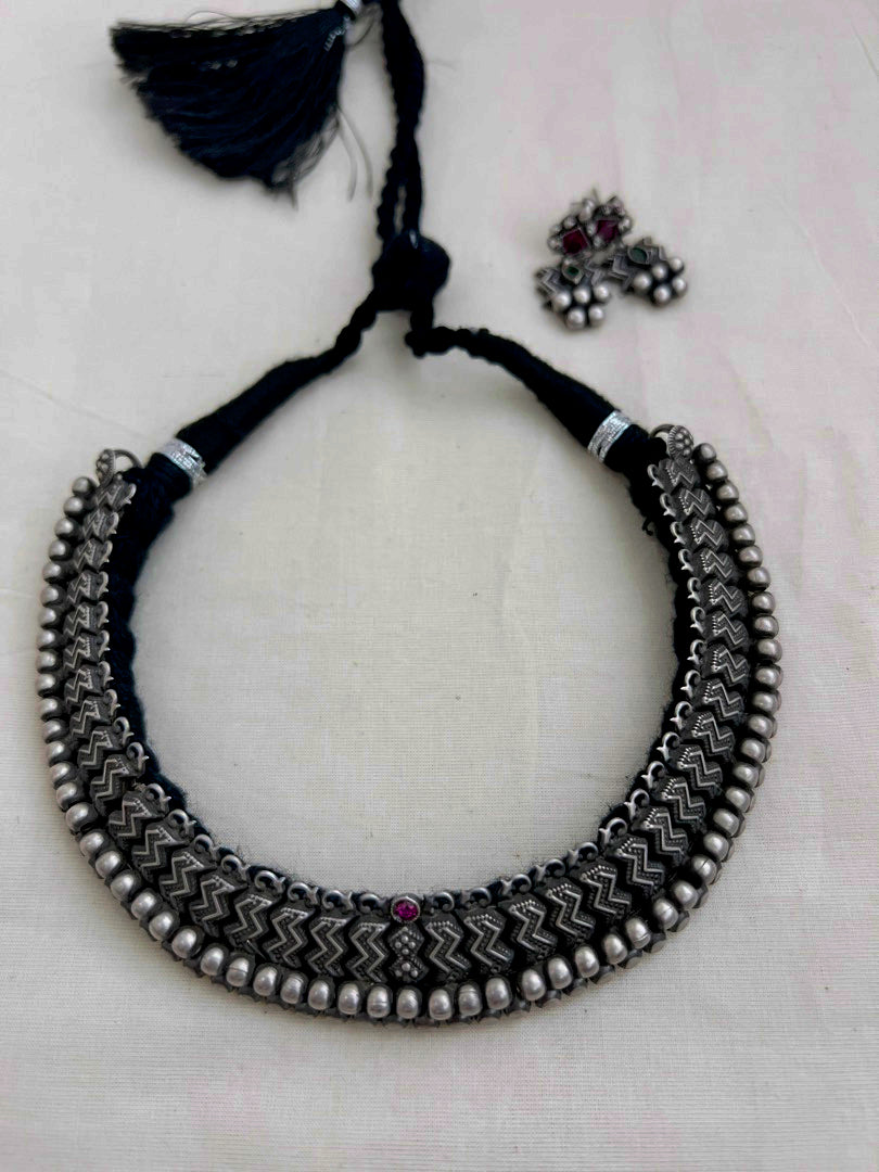 Thussi necklace with earrings, SET