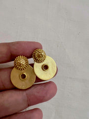 Antique gold polish studs