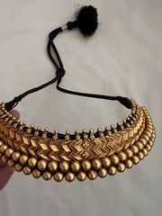 Antique gold polish thussi necklace