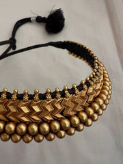 Antique gold polish thussi necklace