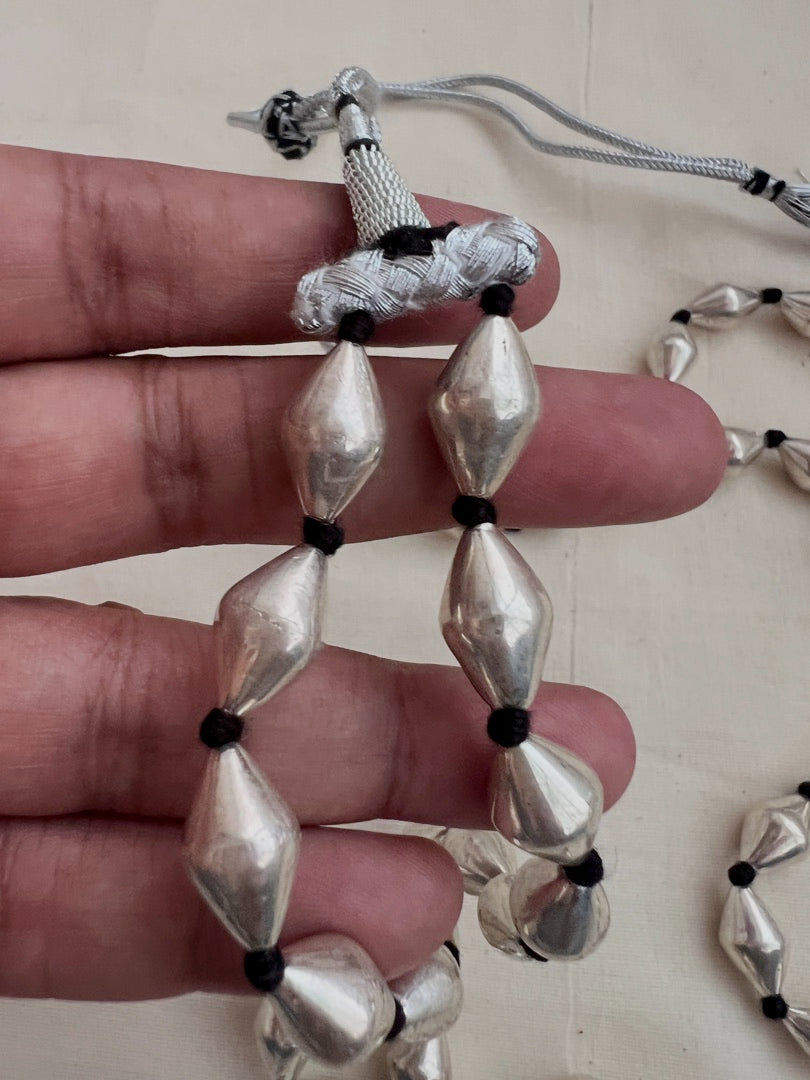 Two line dholki beads necklace