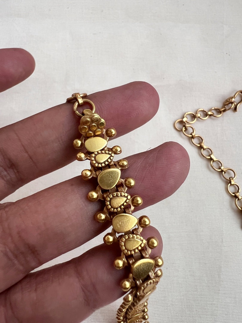 Antique gold polish necklace