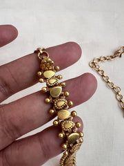 Antique gold polish necklace