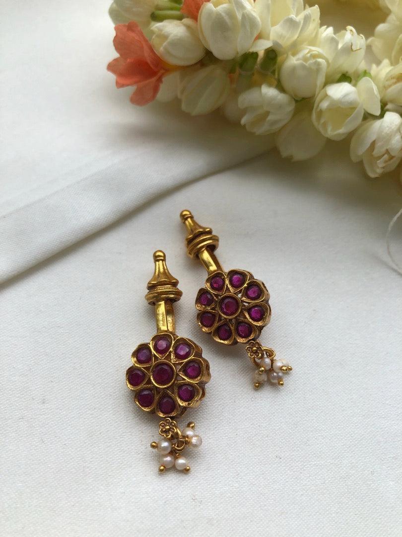 Kemp stone bugadi-Earrings-PL-House of Taamara