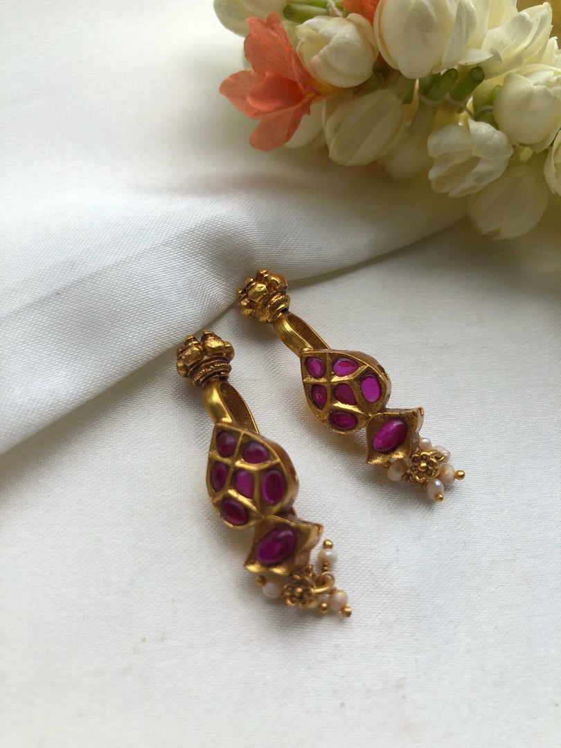 Kemp stone bugadi-Earrings-PL-House of Taamara