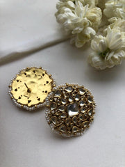 Kundan round earrings-Earrings-PL-House of Taamara
