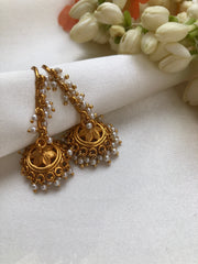 Pearl jhumkas-Earrings-PL-House of Taamara