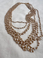 Pearls bunch chain 10 lines-Silver Neckpiece-CI-House of Taamara