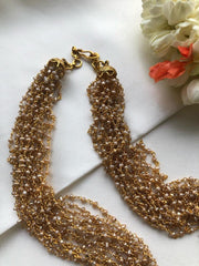 Pearls bunch necklace-Silver Neckpiece-PL-House of Taamara