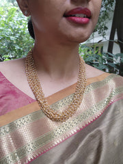 Pearls bunch necklace-Silver Neckpiece-PL-House of Taamara