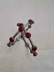 Pink kemp stone bangles, PAIR-Silver Bracelet-CI-House of Taamara