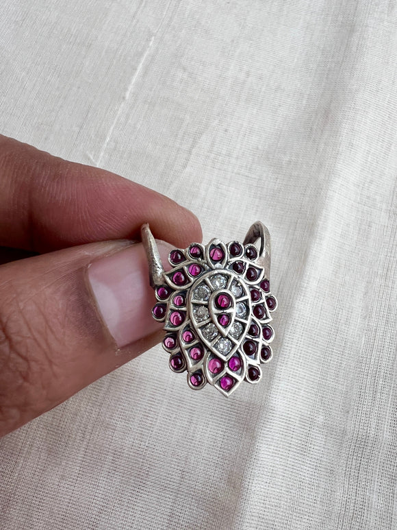 Pink & white kemp adjustable neli ring-Finger Ring-CI-House of Taamara