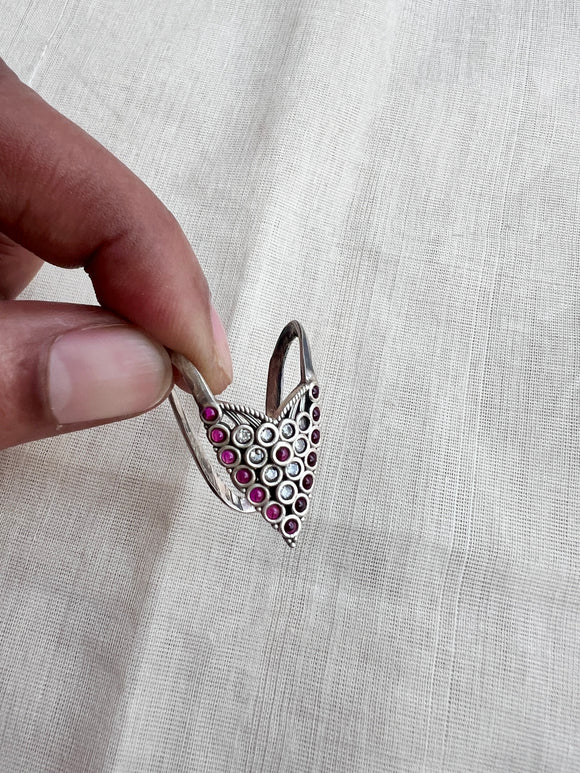Pink & white kemp adjustable neli ring-Finger Ring-CI-House of Taamara