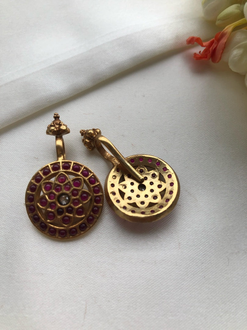 Round vintage style bugadi-Earrings-PL-House of Taamara