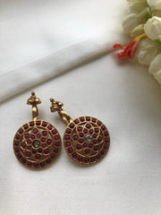 Round vintage style bugadi-Earrings-PL-House of Taamara