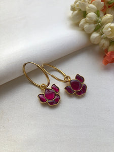Ruby lotus earrings-Earrings-PL-House of Taamara