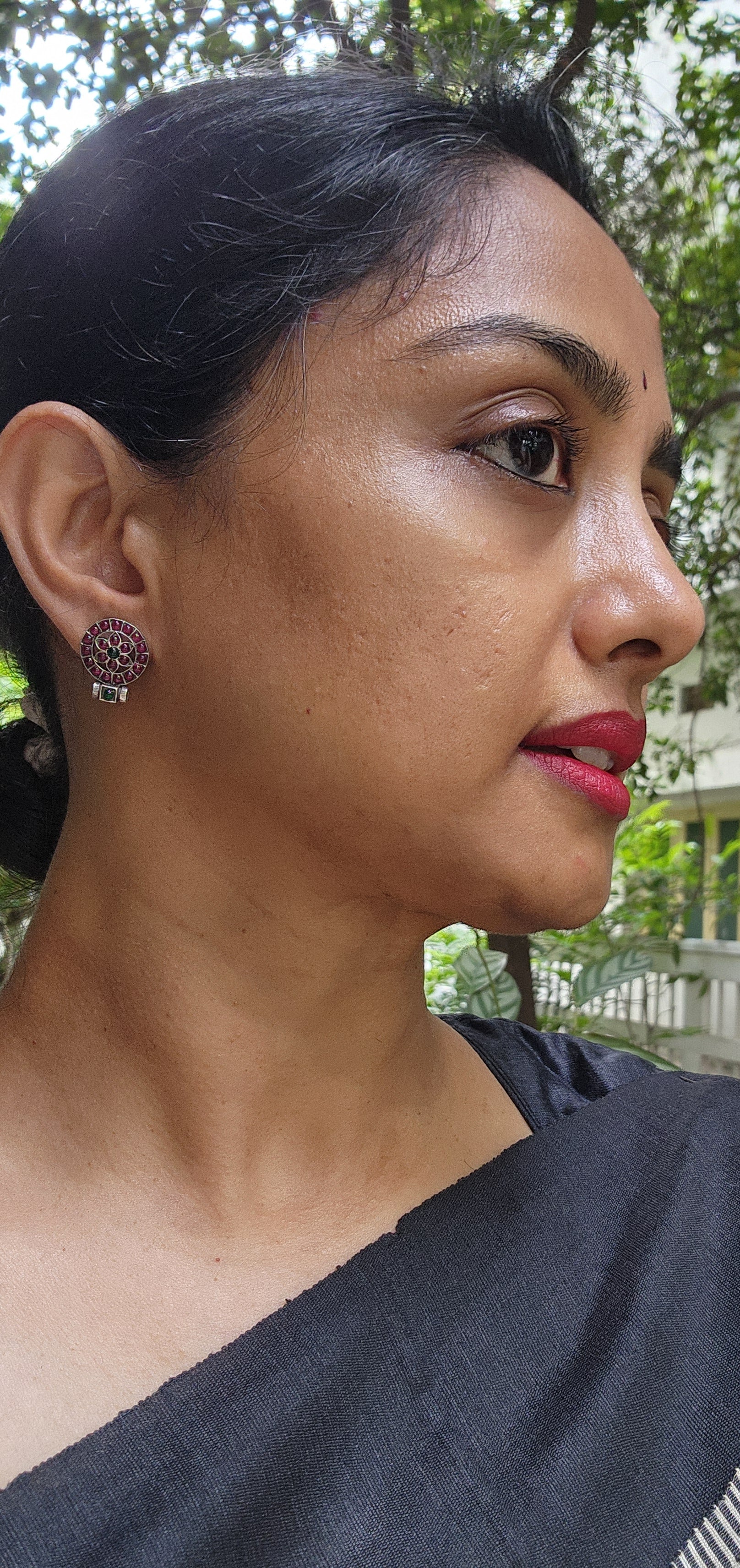 Ruby studs-Earrings-CI-House of Taamara