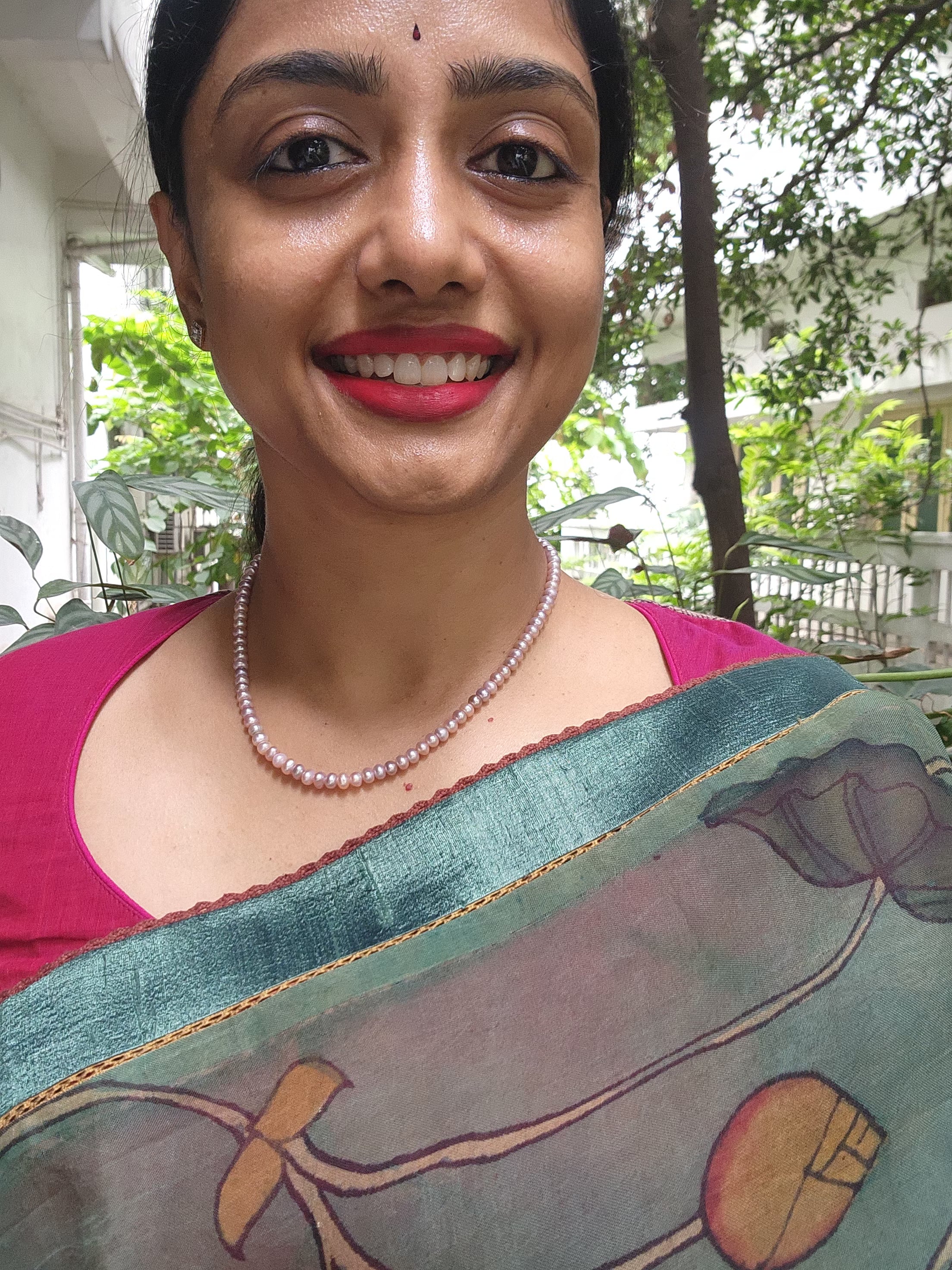 Single Line Fresh Water Pearls-Silver Neckpiece-House of Taamara-House of Taamara