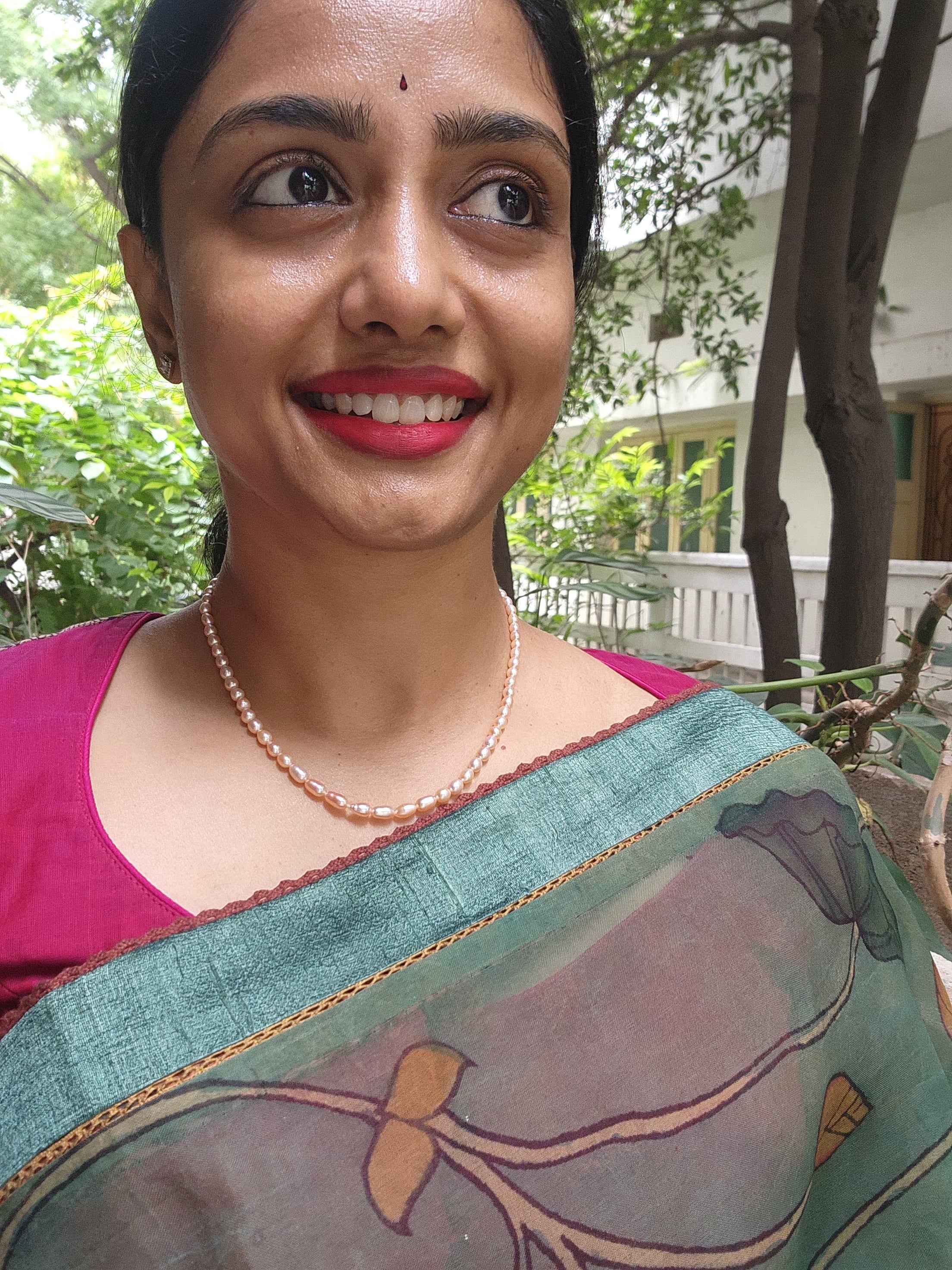 Single Line Fresh Water Pearls-Silver Neckpiece-House of Taamara-House of Taamara
