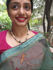 Single Line South Sea Pearls-Silver Neckpiece-House of Taamara-House of Taamara