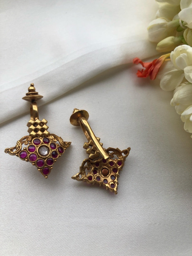 Spinel ruby bugadi-Earrings-PL-House of Taamara