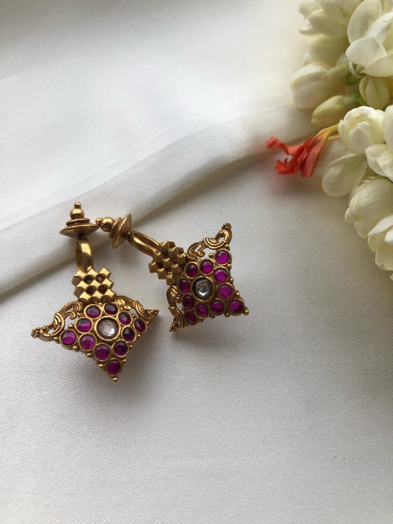 Spinel ruby bugadi-Earrings-PL-House of Taamara
