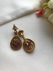 Tear drop spinel bugadi-Earrings-PL-House of Taamara