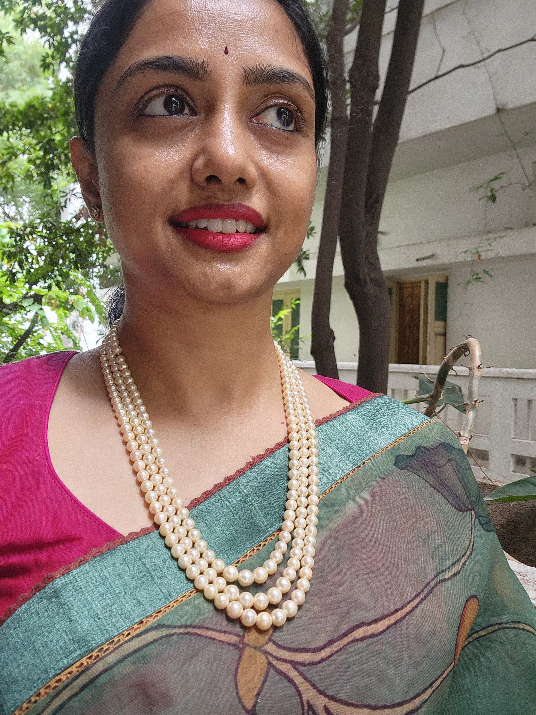 Three Line South Sea Pearls-Silver Neckpiece-House of Taamara-House of Taamara