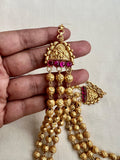 Three layer gold polish mohan mala necklace (MADE TO ORDER)-Silver Neckpiece-CI-House of Taamara
