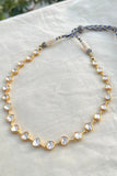 Triangle polki necklace-Silver earrings-EZ-House of Taamara