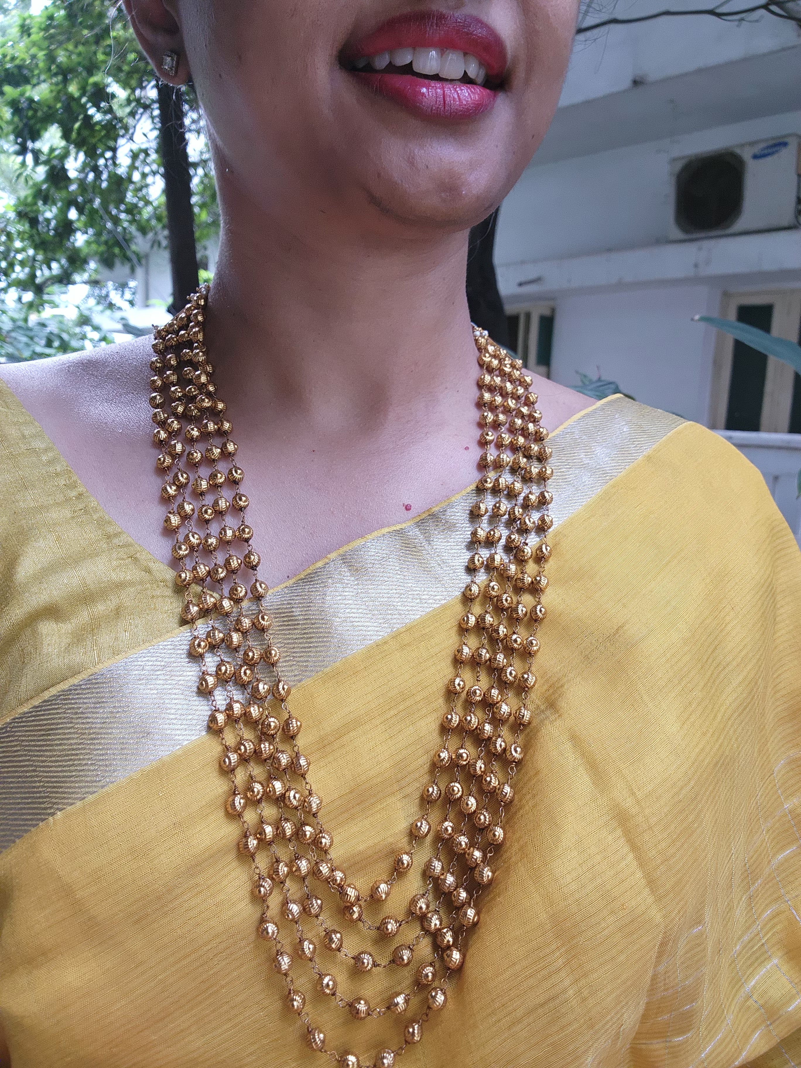 Turquoise side mope with antique style beads 5 layered necklace-Silver Neckpiece-PL-House of Taamara