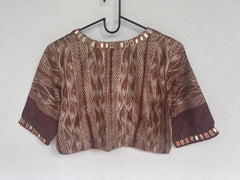 Tussar Shibori with mirror Work-Blouse-House of Taamara-House of Taamara