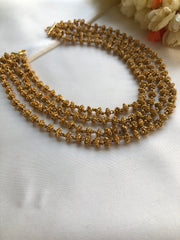 Tussi 4 line necklace-Silver Neckpiece-PL-House of Taamara