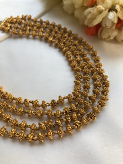 Tussi 4 line necklace-Silver Neckpiece-PL-House of Taamara