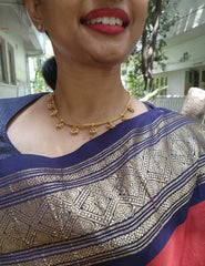 Tussi chain with bunch pearls-Silver Neckpiece-PL-House of Taamara