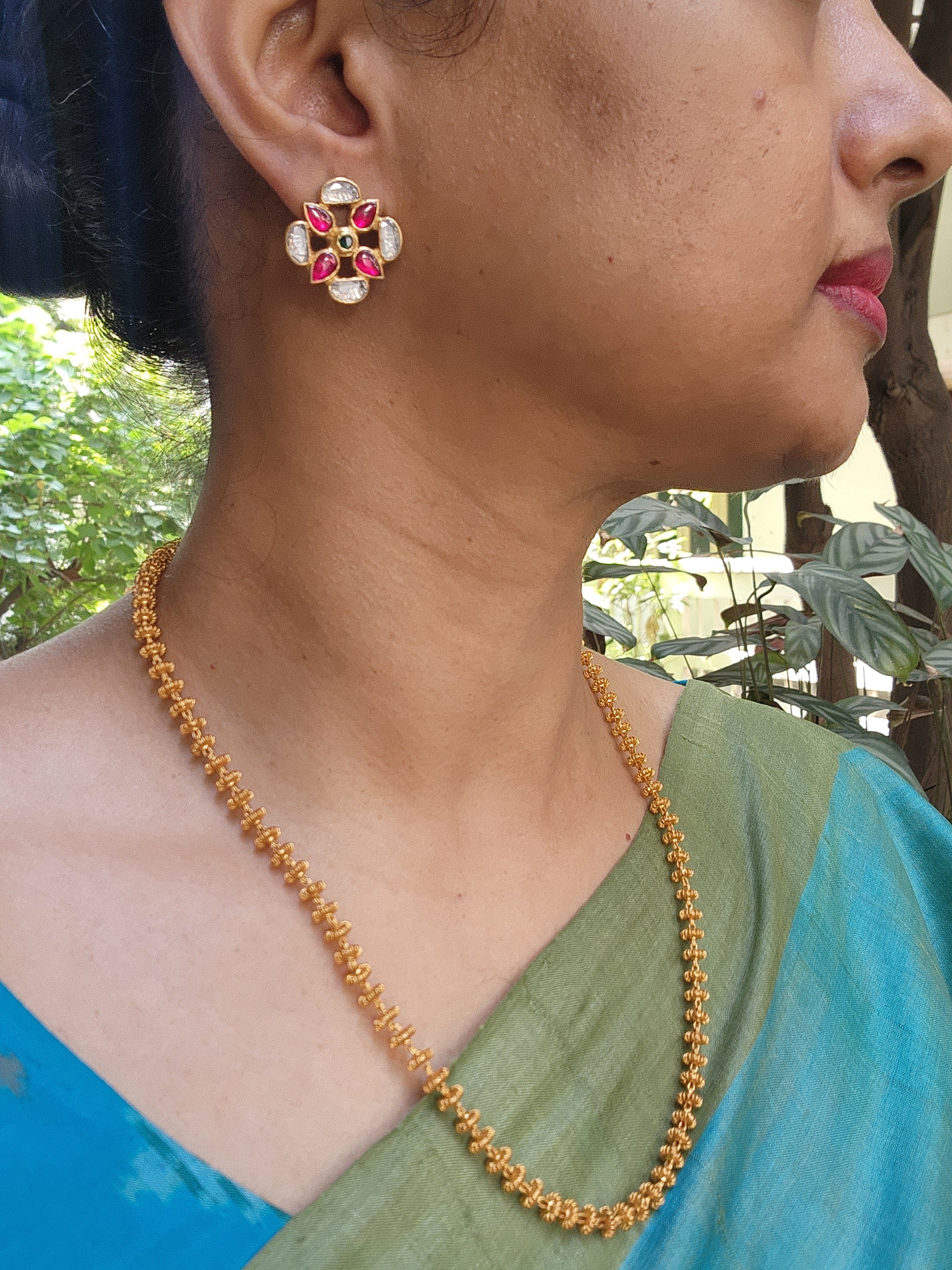 Tussi single line chain-Silver Neckpiece-PL-House of Taamara