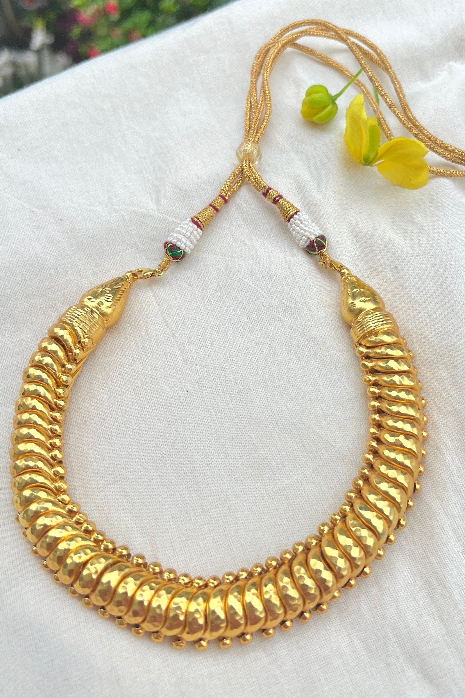 Twisted Gold Necklace-Silver earrings-EZ-House of Taamara