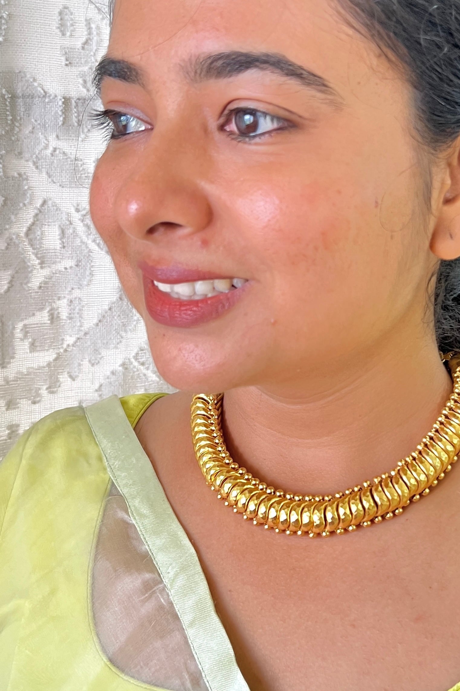 Twisted Gold Necklace-Silver earrings-EZ-House of Taamara