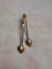 Two tone kundan stick earrings-Earrings-CI-House of Taamara